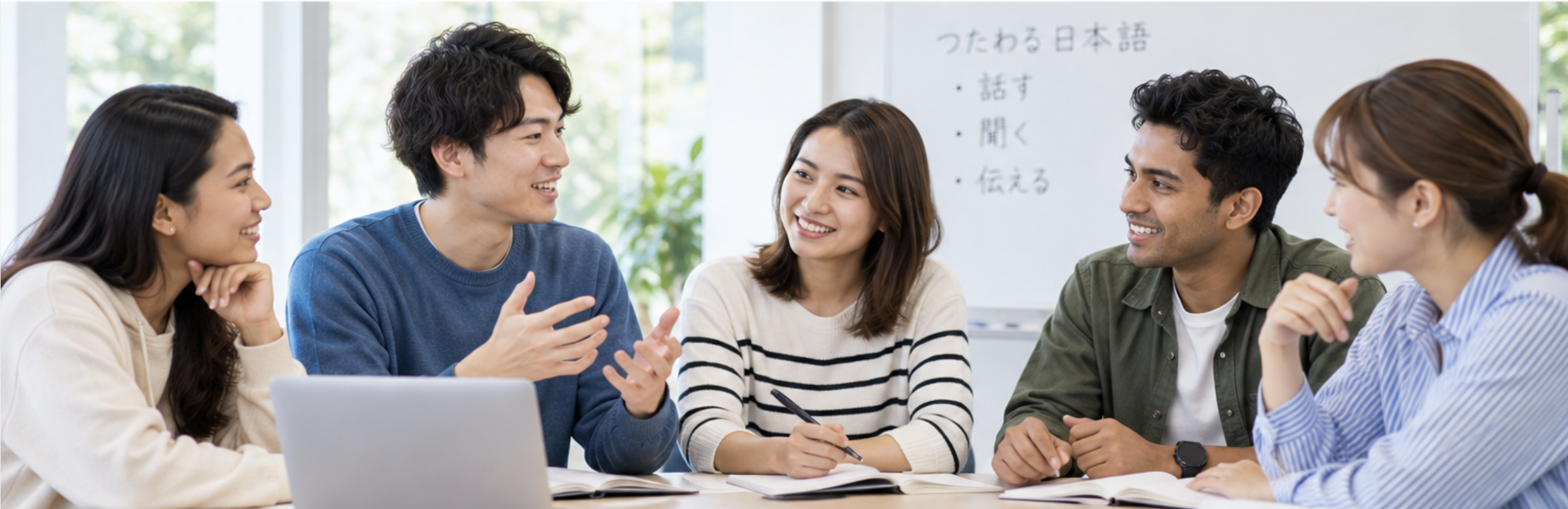 外国籍社員とのコミュニケーション研修の様子